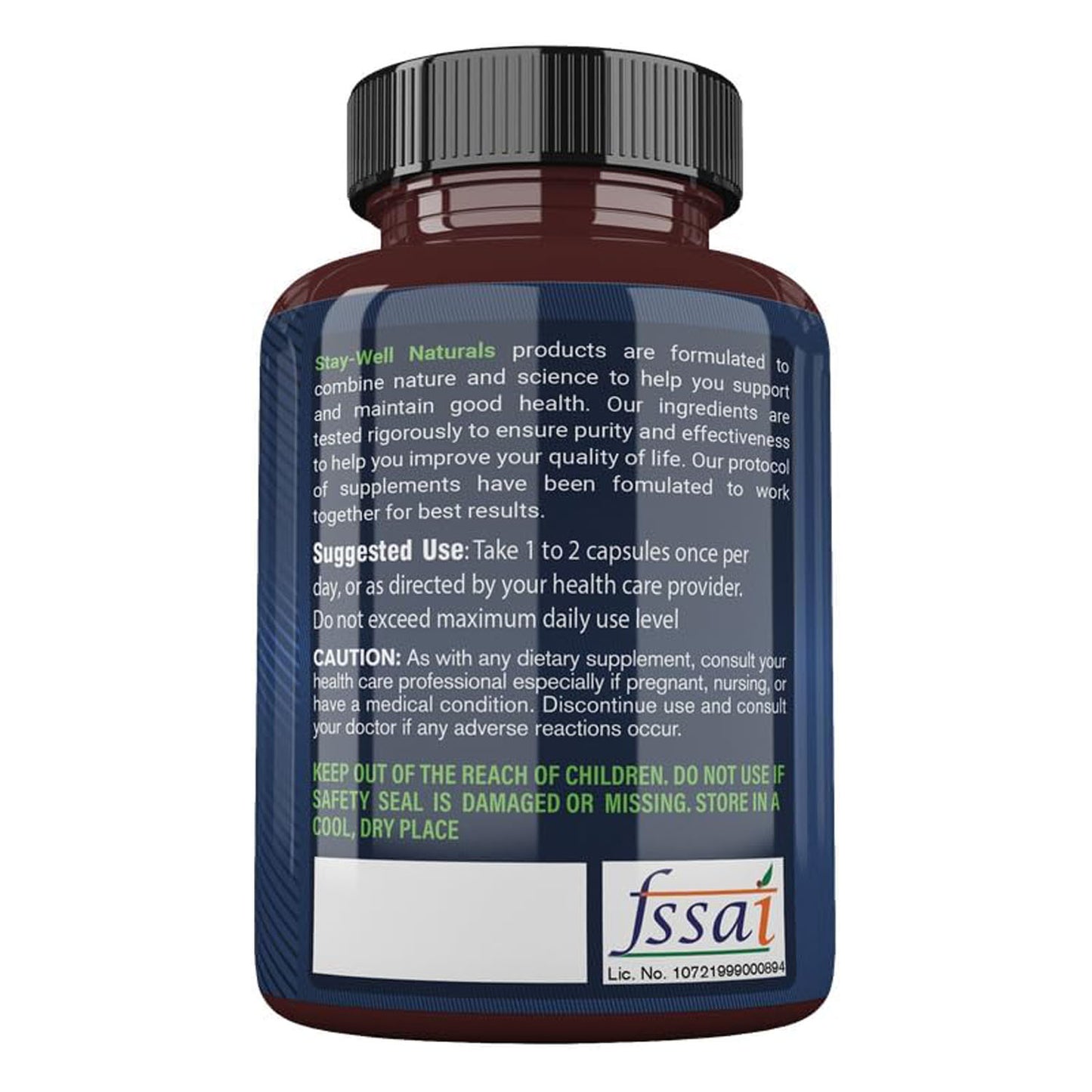 Lion's Mane Mushroom Supplement Capsules with Niacin